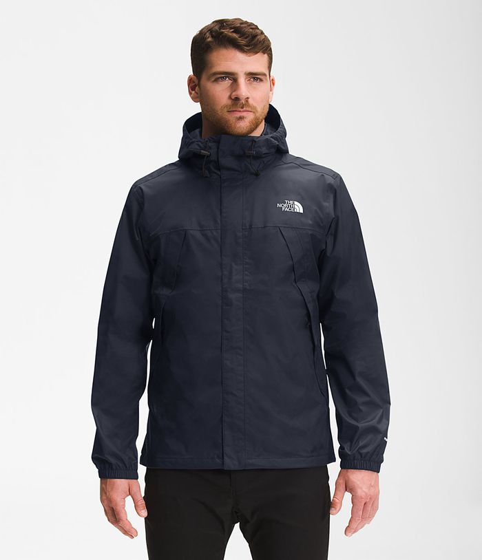 The North Face Rain Jacket Antora Navy - Mens - Thailand OLQAV-1430